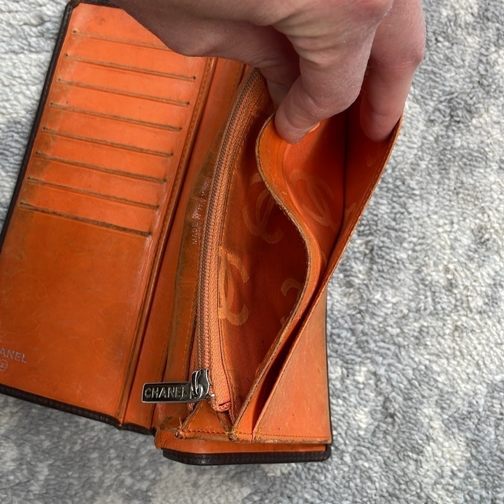 Chanel Vintage Ligne Cambon Yen Bifold Wallet Quilted Leather Chocolate Brown CC - Picture 17 of 17